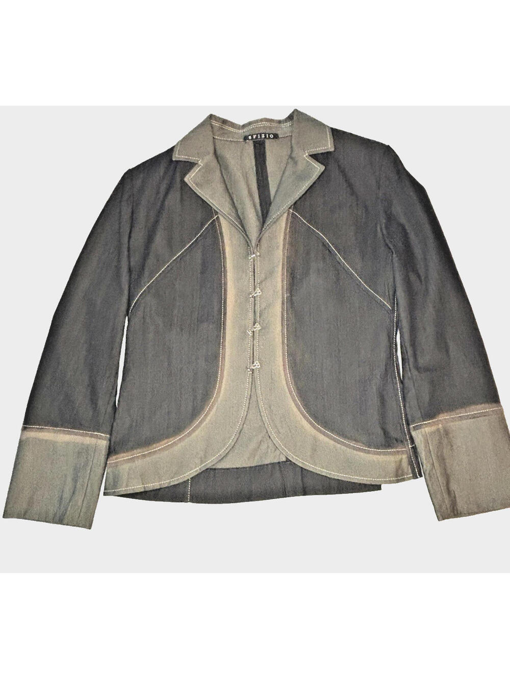SFIZIO Women's Lightweight Multi-Tone Denim Jacket Sz 8 EUC